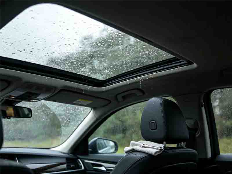 Repair method of water leakage in car sunroof