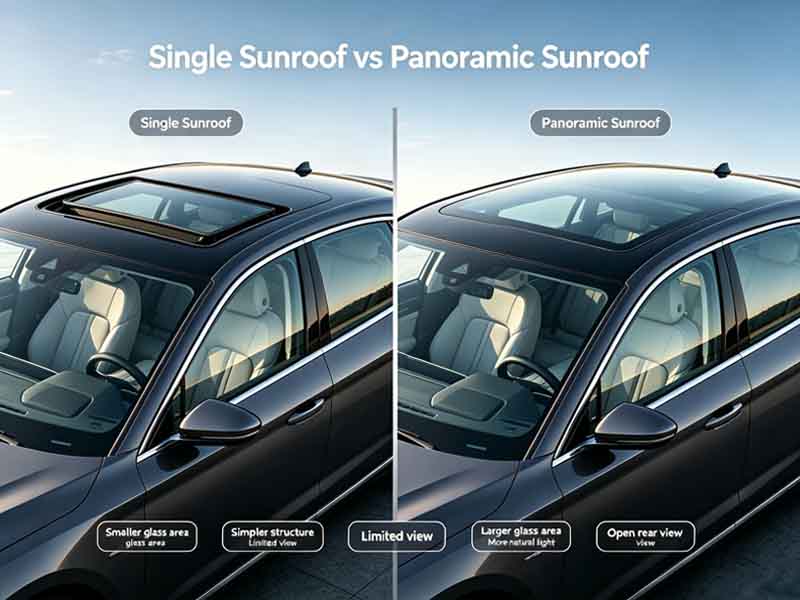 single sunroof VS panoramic sunroof