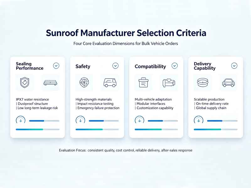 sunroof manufacturer selection